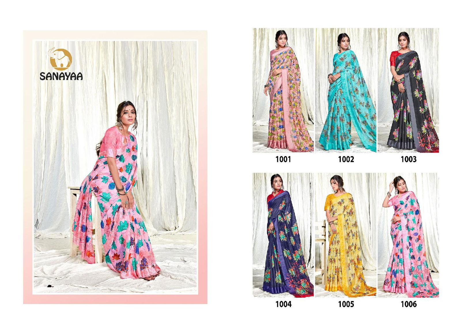 Sanayaa Kashish Latest Fancy Designer Casual Wear Linen Printed Silk  Saree Collection